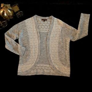 Lace and Bouclé Cardigan                      NWOT